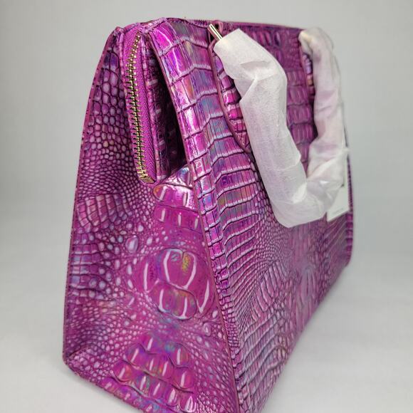 BRAHMIN Small Caroline Azalea Mini Melbourne Genuine Leather Hologram NWT - Picture 11 of 16